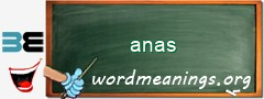 WordMeaning blackboard for anas